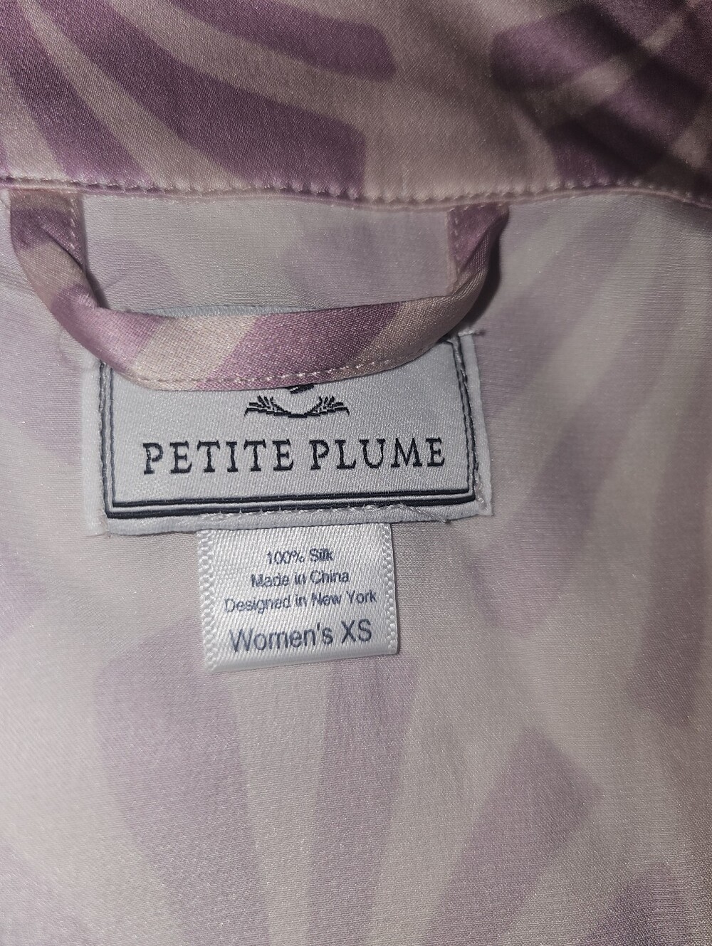 Petite Plume Women's Silk Robe in Blush Tide Sz XS - Picture 8 of 12